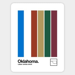 Oklahoma // Original Minimalist Artwork Poster Design Magnet